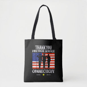 Connecticut US Flag - US State Connecticut Xmas Tote Bag