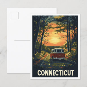 Connecticut USA Art Vintage Travel Postcard