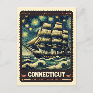 Connecticut Vincent Van Gogh Inspired Postcard
