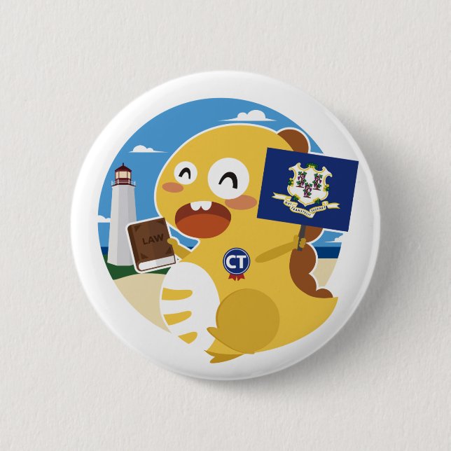 Connecticut VIPKID Button (Front)