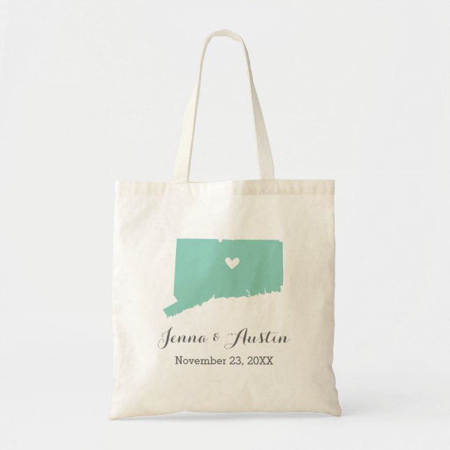 Connecticut Wedding Welcome Tote (Front)