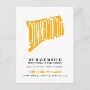 CONNECTICUT We've moved New address New Home  Postcard