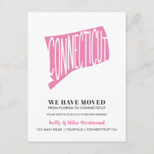 CONNECTICUT We've moved New address New Home   Postcard