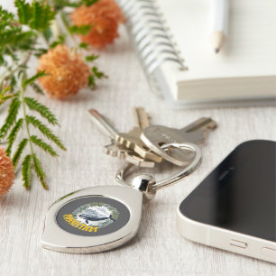 Connecticut Whale With Mountain Laurel Keychain