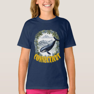 Connecticut Whale With Mountain Laurel T-Shirt