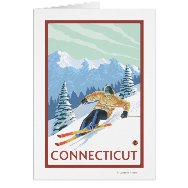 ConnecticutDownhill Skier Scene (Front)