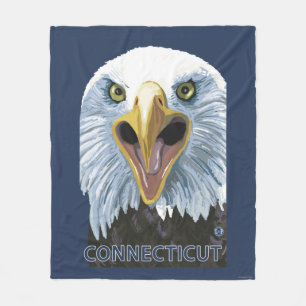 ConnecticutEagle Up Close Fleece Blanket