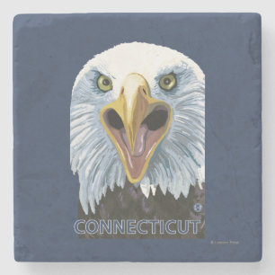 ConnecticutEagle Up Close Stone Coaster