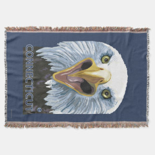 ConnecticutEagle Up Close Throw Blanket
