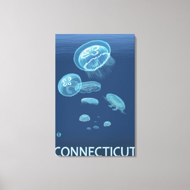 ConnecticutJellyfish Scene Canvas Print (Front)