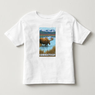 ConnecticutMoose Drinking in Lake Toddler T-shirt
