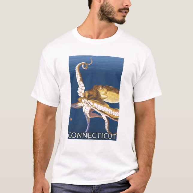 ConnecticutOctopus Scene T-Shirt (Front)