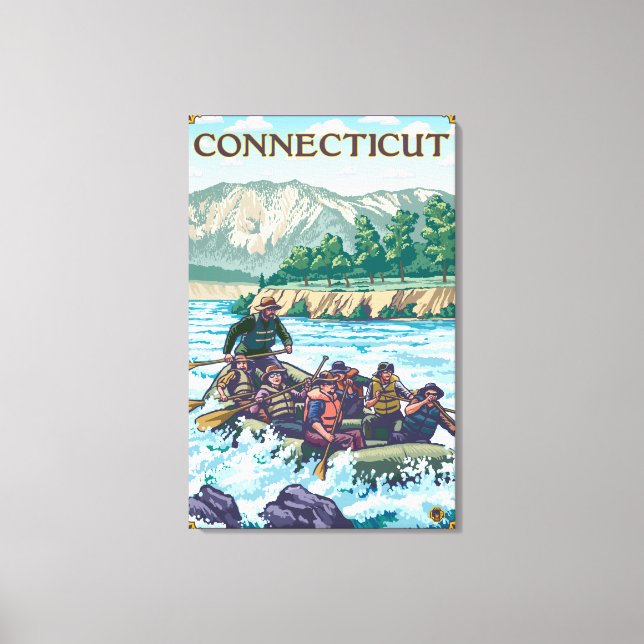 ConnecticutRiver Rafting Scene Canvas Print (Front)
