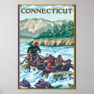ConnecticutRiver Rafting Scene Poster