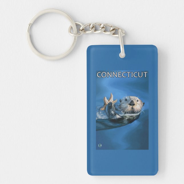 ConnecticutSea Otter Scene Keychain (Front)