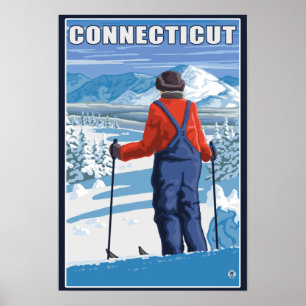 ConnecticutSkier Admiring View Poster