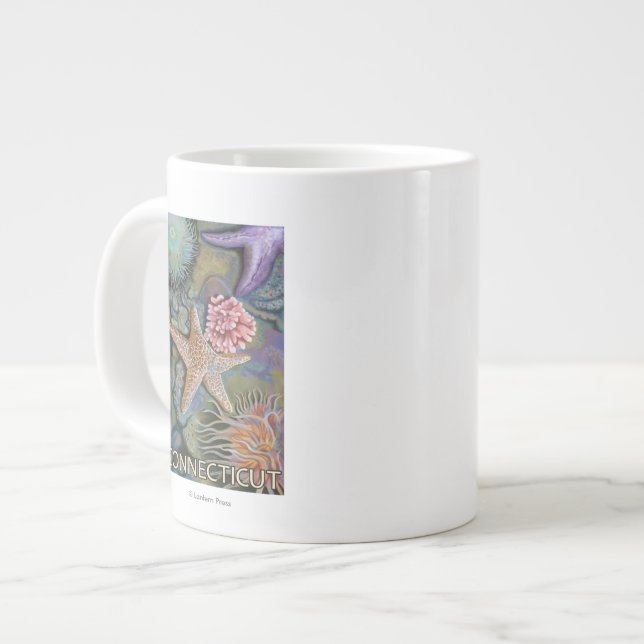 ConnecticutTidepool Scene Large Coffee Mug (Front Left)