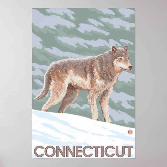 ConnecticutWolf Scene Poster (Front)