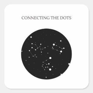 CONNECTING THE DOTS SQUARE STICKER