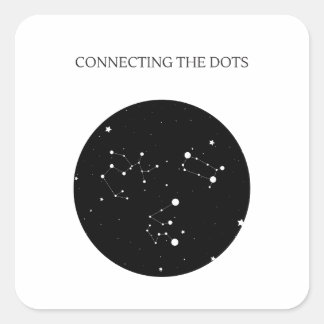 CONNECTING THE DOTS SQUARE STICKER