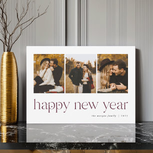Connection 3 Photo New Year Holiday Card