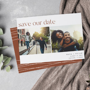 Connection Modern Casual Two Photo Save The Date