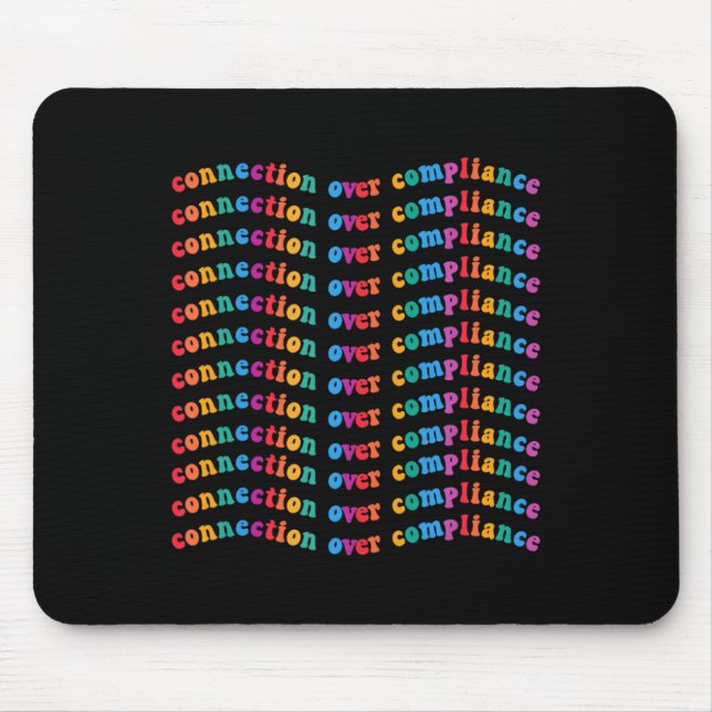 Connection Over Compliance Autism Awareness Mental Mouse Pad (Front)