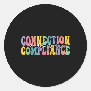 Connection Over Compliance Autism Awareness Month Classic Round Sticker
