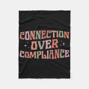 Connection Over Compliance Autism Awareness Sped T Fleece Blanket