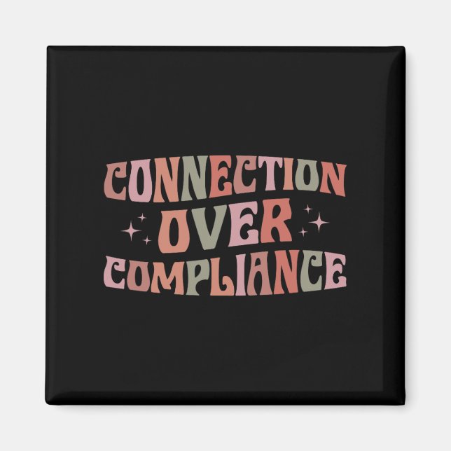 Connection Over Compliance Autism Awareness Sped T Magnet (Front)