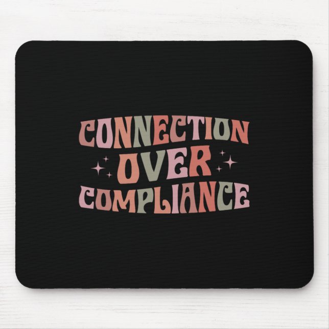 Connection Over Compliance Autism Awareness Sped T Mouse Pad (Front)
