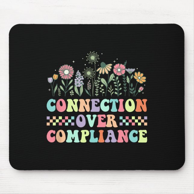 Connection Over Compliance Autism Awareness Sped T Mouse Pad (Front)