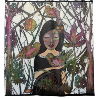 Connection Woman and Birds Whimsical Art