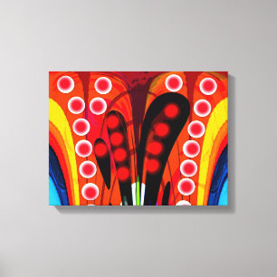 Connections abstract art canvas print
