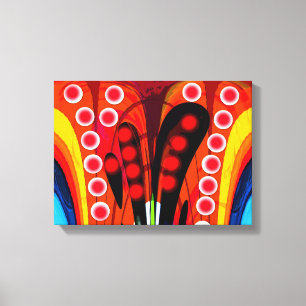 Connections abstract art canvas print