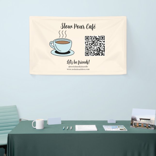 Connectons la bannière commerciale du code QR (Salon professionnel)