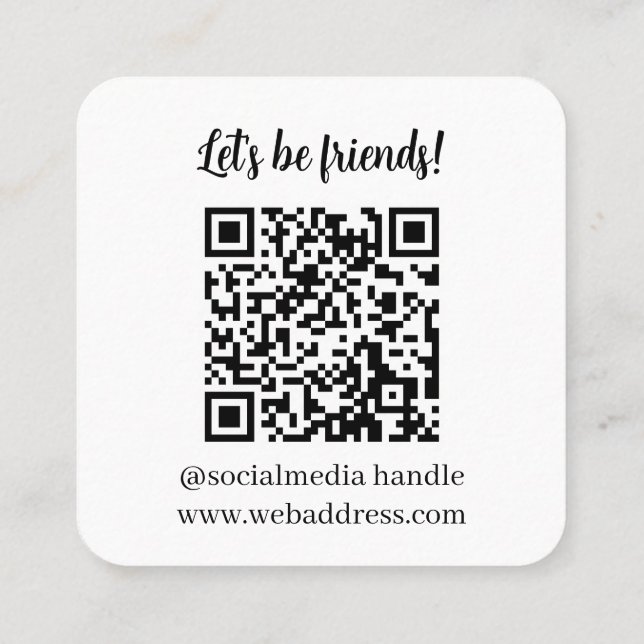 Connectons le Carte de visite de code QR (Dos)