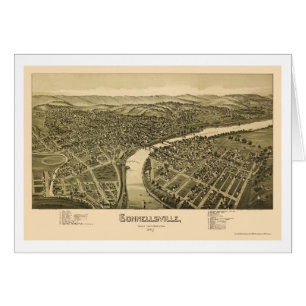Connellsville, carte panoramique de PA - 1897