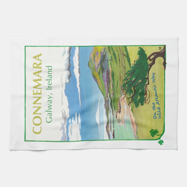 Connemara, Galway Poster Tea Towel (Horizontal)