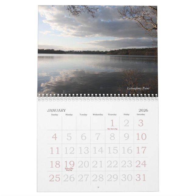 Connemara Lakes Calendar (Jan 2026)