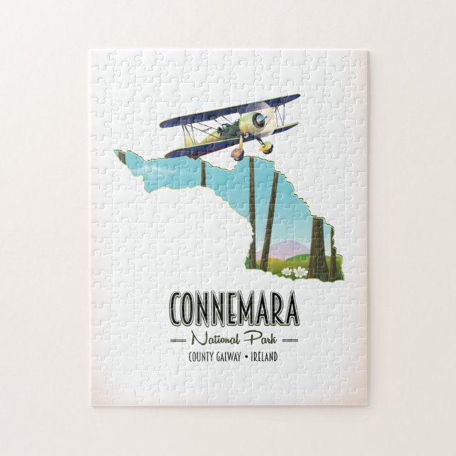 Connemara National Park County Galway Ireland map Jigsaw Puzzle (Vertical)