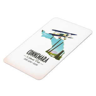 Connemara National Park County Galway Ireland map Magnet