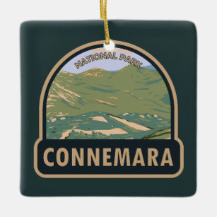 Connemara National Park Ireland Twelve Bens Travel Ceramic Ornament