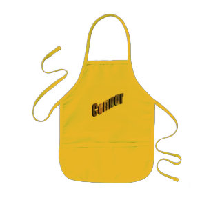 Conner, Name Made From Blue Nebula Clouds, Kids Apron