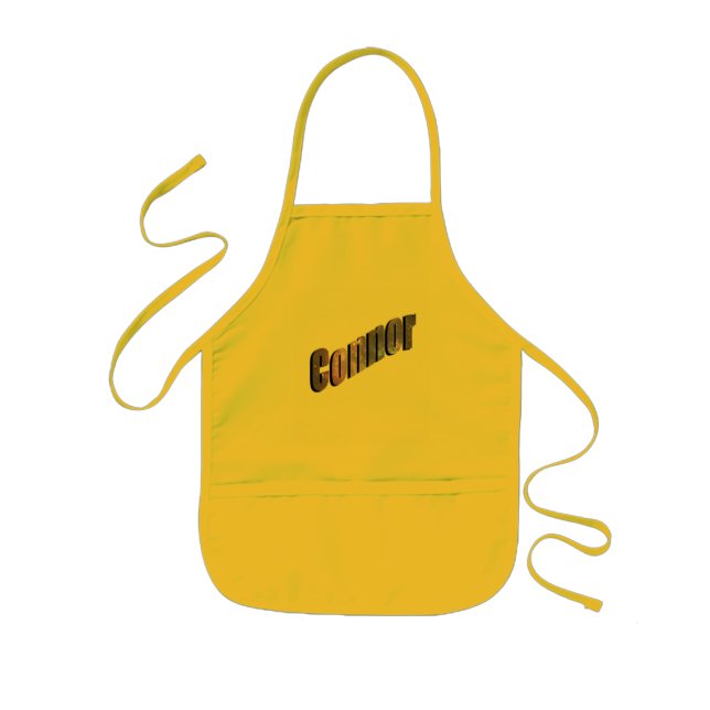 Conner, Name Made From Blue Nebula Clouds, Kids Apron (Front)