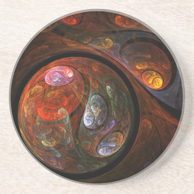 Connexion fluide Dessous de verre en grès d'art Ab (Devant)