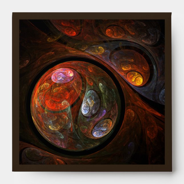 Connexion fluide Enveloppe Carré d'art Abstrait (Devant)