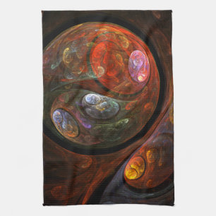 Connexion fluide Serviette de cuisine d'art Abstra