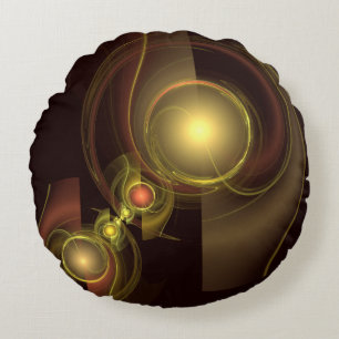 Connexion intime Abstrait Art Round Coussin