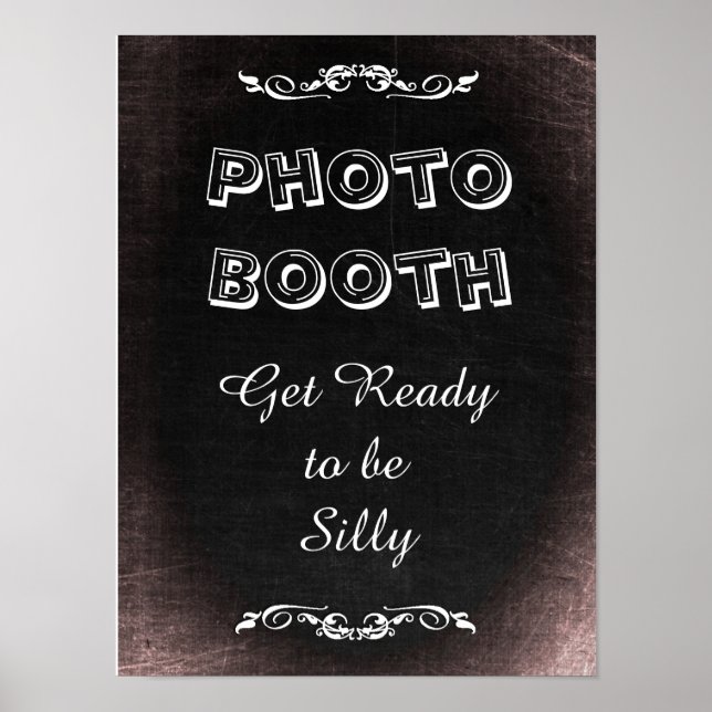 Connexion mariage pour Photo Booth, style tableau  (Devant)